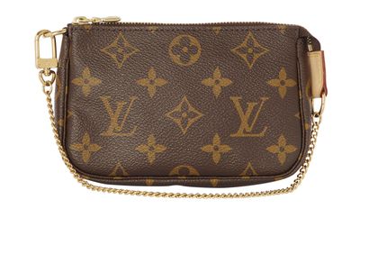 Mini Pochette, &pound;420, Handbags, Brown, Coated Canvas/Leather, Front view